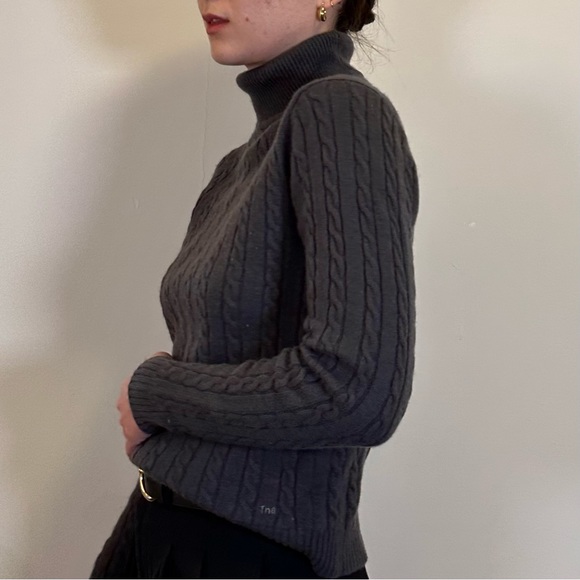 Grey 100% Wool TNA turtleneck - Picture 2 of 7